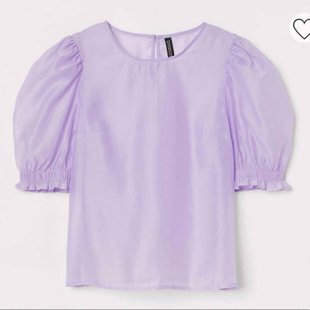 H&M Lavender Puff Sleeve Blouse